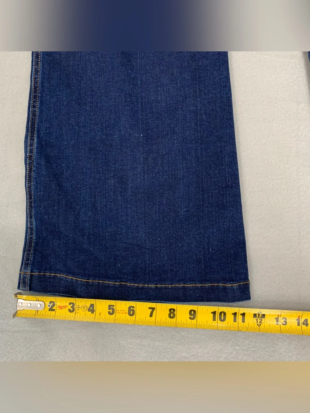 SPANX High Rise Flare Jeans Size 2X Tall Women Blue Denim Tummy Control Wide Leg